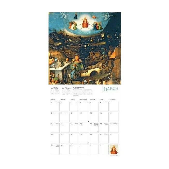Calendrier 2026 Artiste Hieronymus Bosch