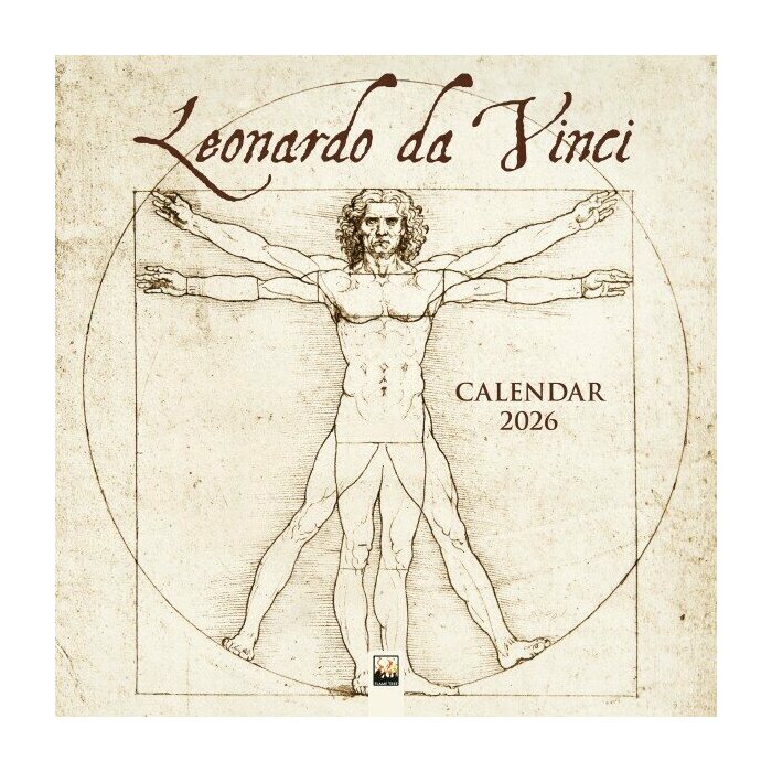 Calendrier Mural 2026 Art et Architecture Leonard de Vinci
