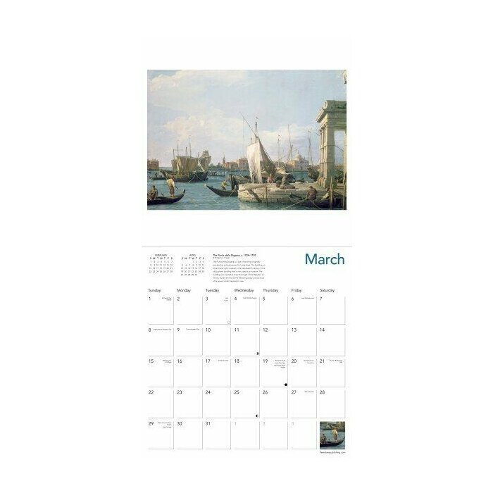 Calendrier Papier 2026 Venise par Canaletto