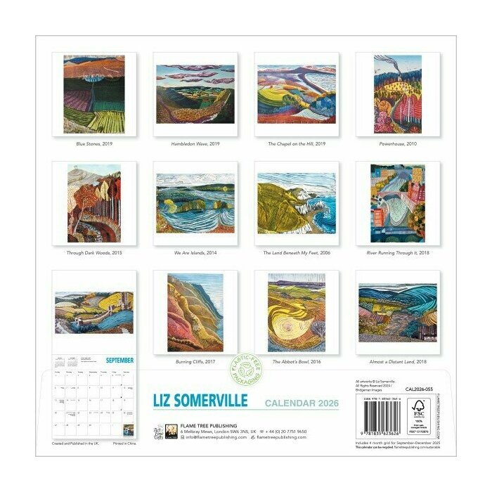 Calendrier 2026 papier Art Liz Somerville