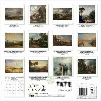 Calendrier 2025 Art William Turner et John Constable