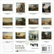 Calendrier mural 2026 Art William Turner et John Constable