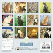 Mini Calendrier papier 2026 Chats dans l'art Dessins Ivory