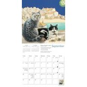 Mini Calendrier mural 2026 Chats dans l'art Dessins Ivory