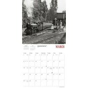 Calendrier 2026 Locomotives Train Vintage Noir et Blanc