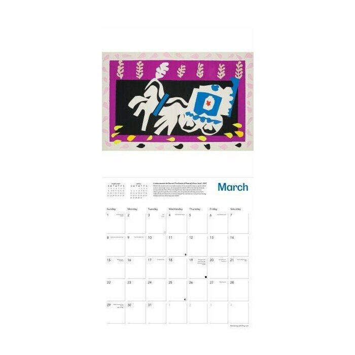 Calendrier 2026 Art Henri Matisse Jazz