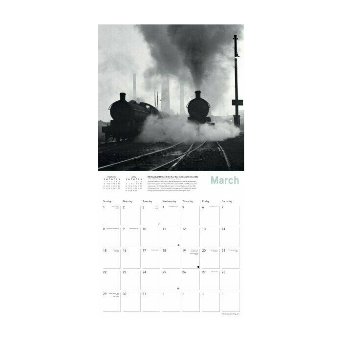 Calendrier papier 2026 Train La Puissance de la Vapeur