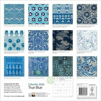 Calendrier 2026 Art Motifs Bleus Calendrier 2026 Art Motifs Bleus