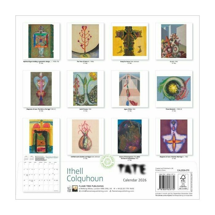 Calendrier mural 2026 Art Ithell Colquhoun
