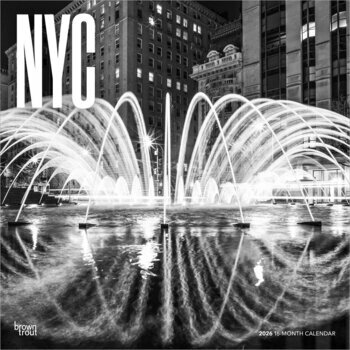 Calendrier 2026 New York Etats-Unis Noir et Blanc