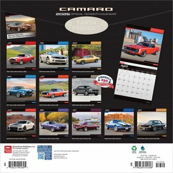 Calendrier 2026 Voitures Camaro
