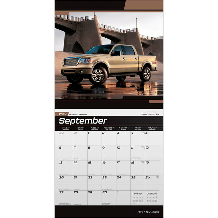 Calendrier Papier 2026 Ford Pick up F150
