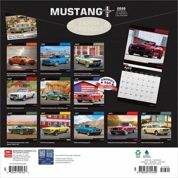 Calendrier 2026 Voiture Mustang 