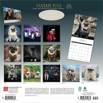 Calendrier 2026 Chien Race Carlin Déguisés Humour