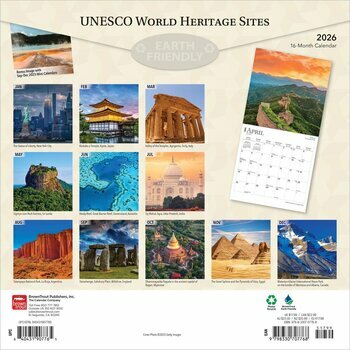 Calendrier 2026 Patrimoine de l'Unesco Monde