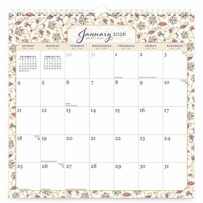 Calendrier Mural 2026 Organisation Planning 