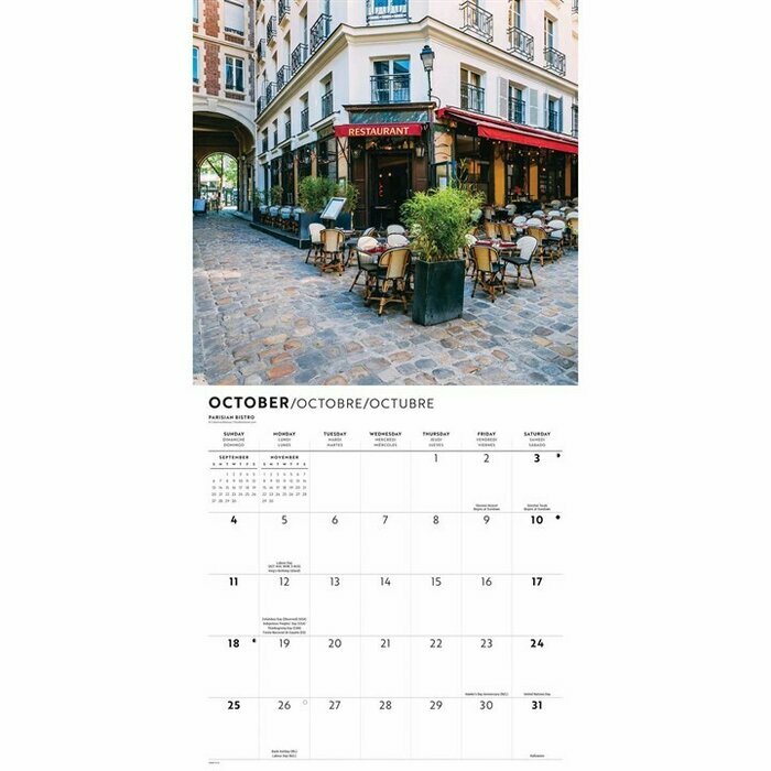 Calendrier 2026 mural  Paris et sa Vie Parisienne