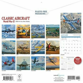 Calendrier 2026 Avion Seconde Guerre Mondiale