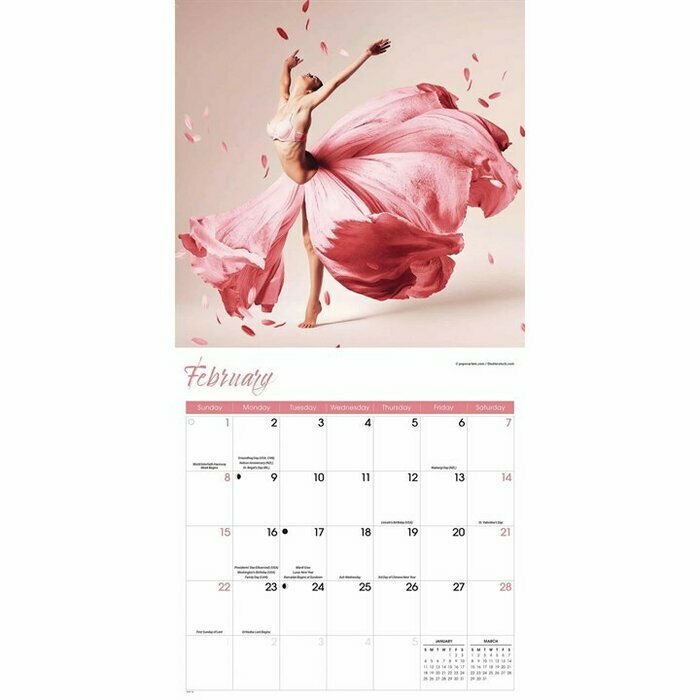 Calendrier Papier 2026 Art de la Danse Classique Danseuse