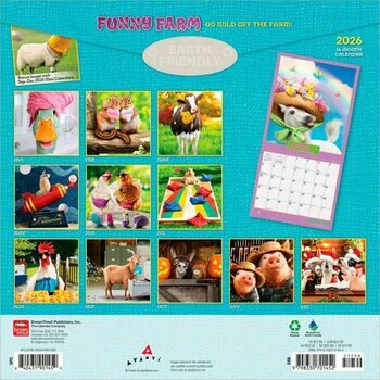 Calendrier 2026 Animaux de la Ferme Rigolos Humour Calendrier 2026 Animaux de la Ferme Rigolos Humour