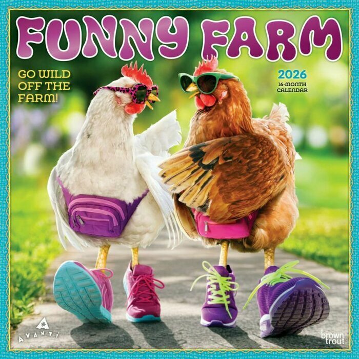 Calendrier 2026 Animaux de la Ferme Rigolos Humour