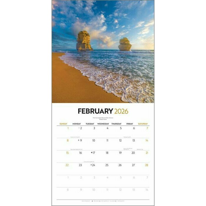 Calendrier 2026 Mural  Australie Steve Parish