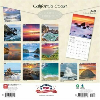 Calendrier 2026 Côte Californienne USA