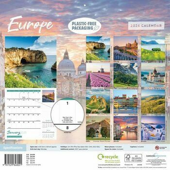 Calendrier 2026 Voyage en Europe
