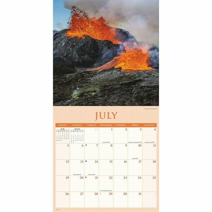 Calendrier Papier 2026 Volcans et Eruptions Volcaniques