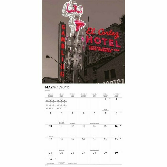 Calendrier Papier 2026 Las Vegas USA Luxe