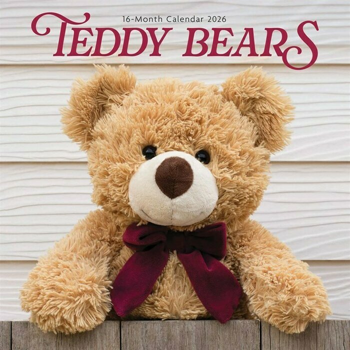 Calendrier 2026 Oursons Peluches Jouets Rétro