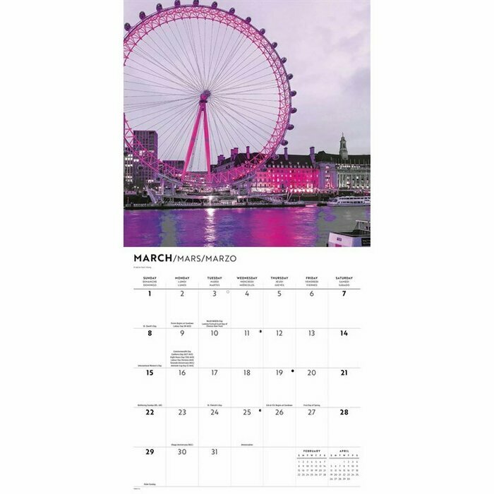 Calendrier Mural 2026 Londres Romantique