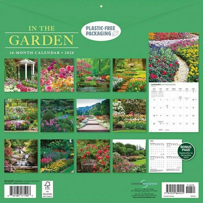 Calendrier Mural 2026 Dans le Jardin Relaxant 