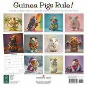 Calendrier Mural 2026 Cochons d'Inde Humour Rigolos
