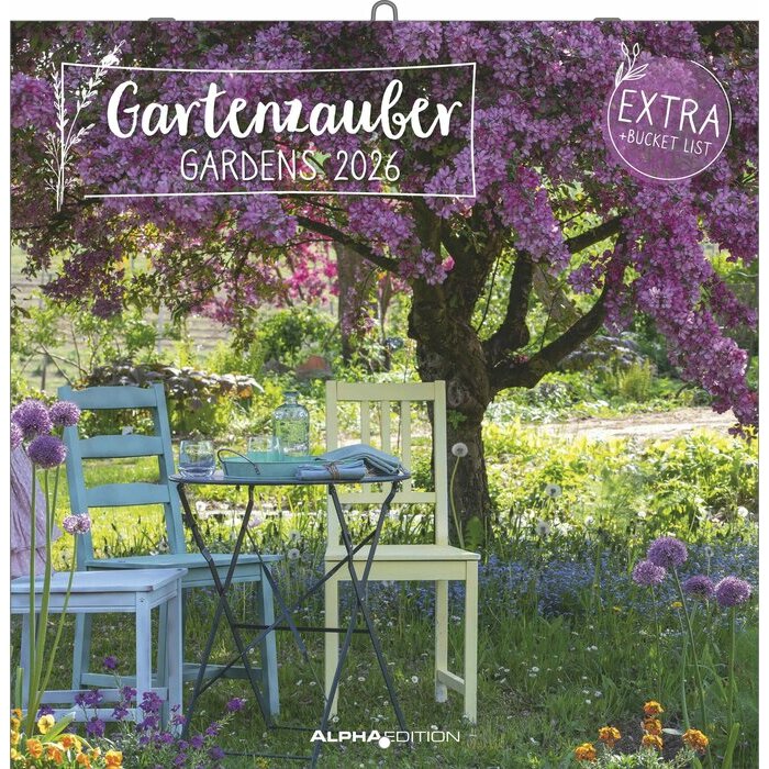Calendrier 2026 papier Jardins Nature et Détente