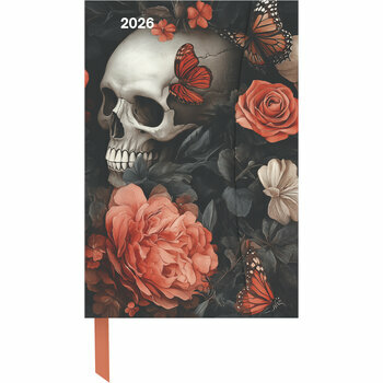 Agenda Poche Magnétique 2026 Art Gothique Skull Tête de Mort Agenda Poche Magnétique 2026 Art Gothique Skull Tête de Mort
