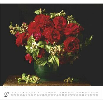 Maxi Calendrier 38x35.5cm 2026 Fleurs Roses Magnifiques