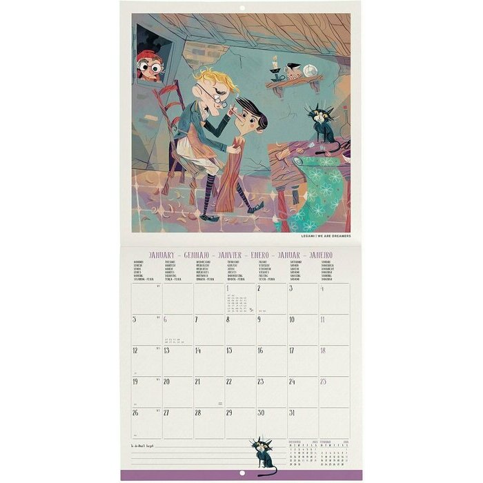 Mini Calendrier mural 2026 Conte Pinocchio