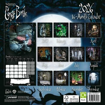 Calendrier 2026 Corpse Bride Tim Burton