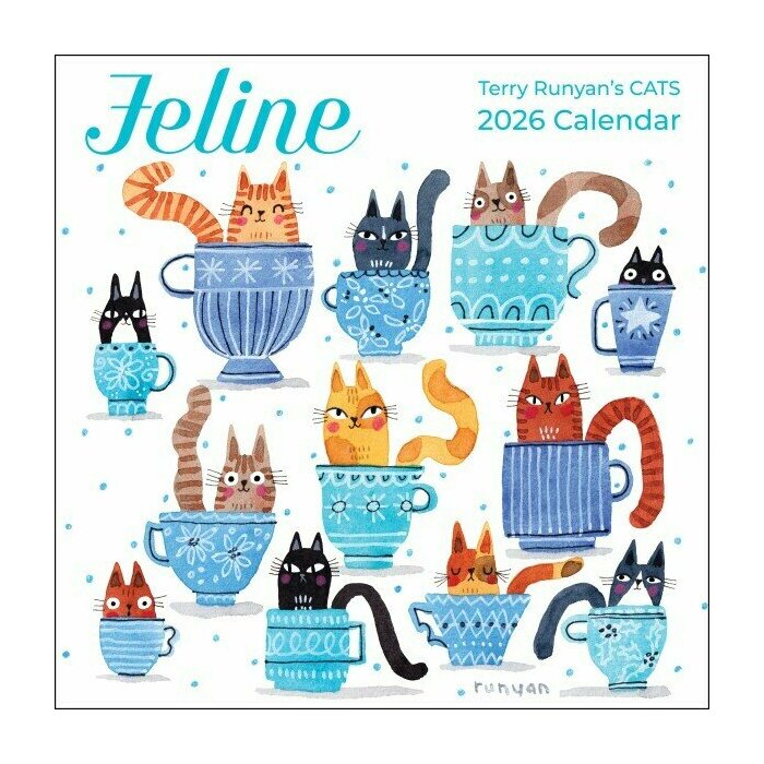 Calendrier 2026 mural Dessins Chats Humoristiques