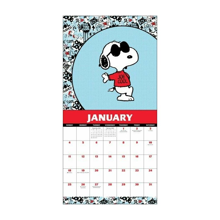Calendrier mural 2026 Snoopy Peanuts