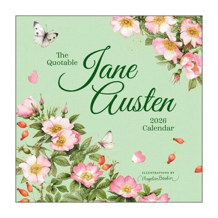 Calendrier 2026 Illustrations Citations Jane Austen par Marjolein Bastin Calendrier 2026 mural Illustrations Citations Jane Austen par Marjolein Bastin