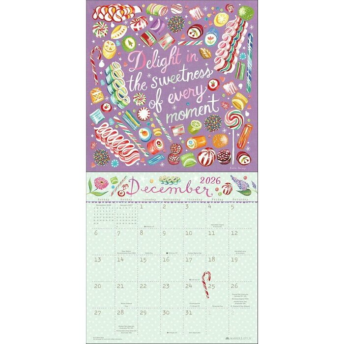 Calendrier 2026 Citations Fleurs Nature Katie Daisy