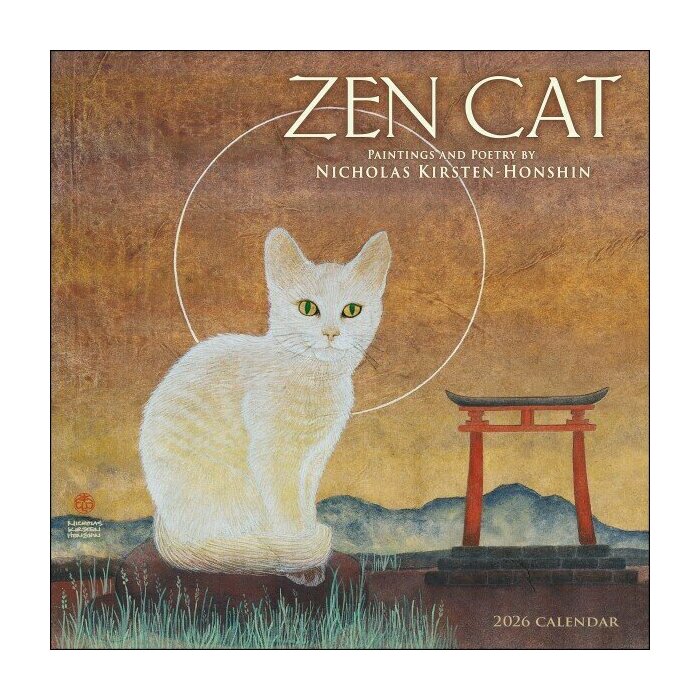 Calendrier 2026 mural Dessins Chats Zen Nicholas Kirsten-Honshin