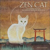 Calendrier 2026 mural Dessins Chats Zen Nicholas Kirsten-Honshin