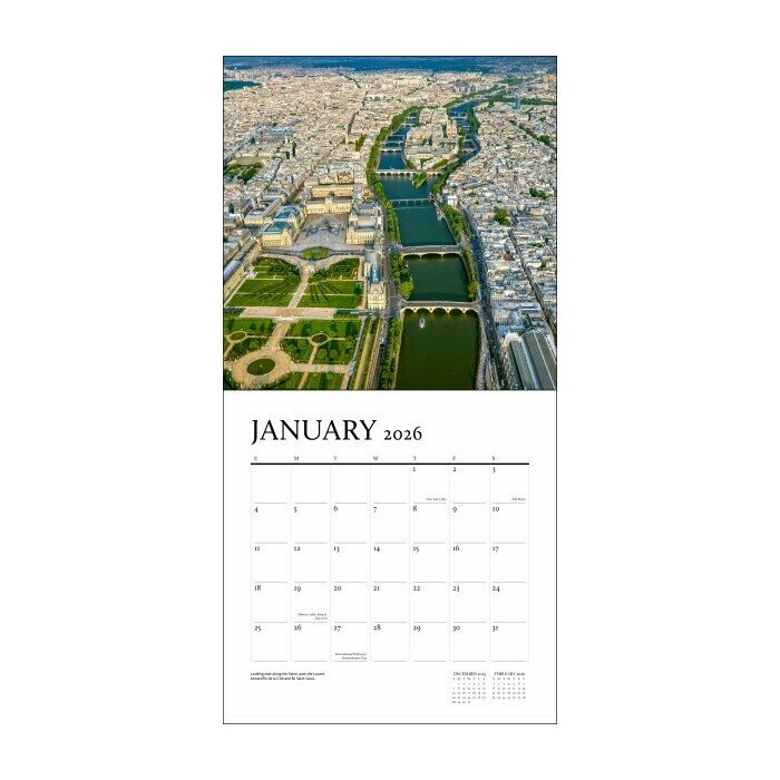 Calendrier  Paris Vue du Ciel
