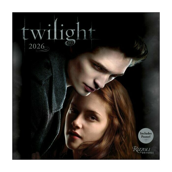 Calendrier 2026 papier Twilight Saga Vampire Robert Pattinson 