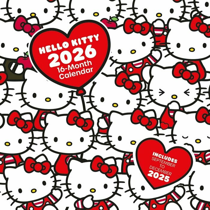 Calendrier 2026 papier Dessin Hello Kitty Kawa