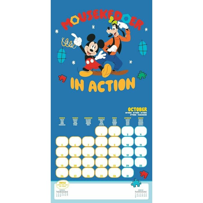Calendrier papier 2026 Dessin Anim Le Monde de Mickey Disney