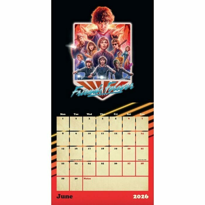 Calendrier mural 2026 Stranger Things Srie
